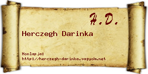 Herczegh Darinka névjegykártya